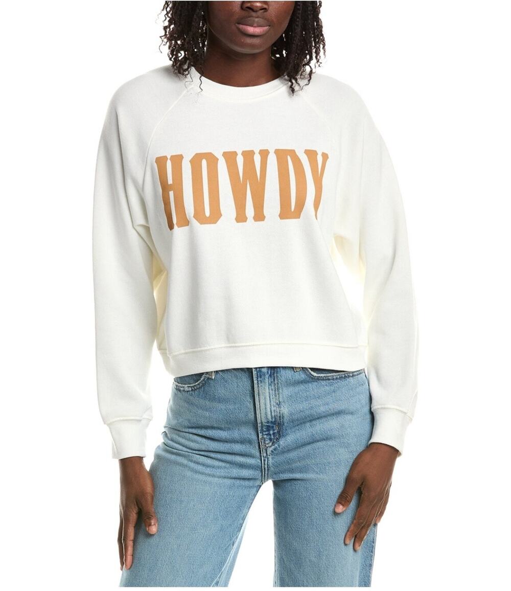 Z Supply Howdy Sweatshirt Womens XL Vanilla Ice Western Grapic Rodeo $84 NWT